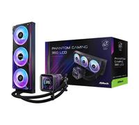 ASRock CPC Phantom Gaming 360 LCD 90-APGA36-BAAGA5 CPU-Wasserk?hler ? 360?mm ? LCD-Display ? ARGB ? Triple-Fan ? Schwarz