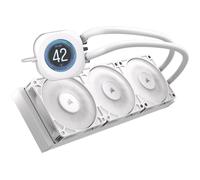 Corsair Nautilus 360 RS LCD Refrigeración líquida de CPU - Pantalla LCD IPS de 2,1", 360mm AIO, Bajo Ruido, Daisy-Chain, Intel LGA 1851/1700, AMD AM5/AM4 - Incluye 2 Ventiladores RS120 - Blanco