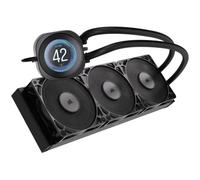 Corsair Nautilus 360 RS LCD Refrigeración líquida de CPU - Pantalla LCD IPS de 2,1",360mm AIO, Bajo Ruido, Daisy-Chain, Intel LGA 1851/1700, AMD AM5/AM4 - Incluye 3 Ventiladores RS120 - Negro