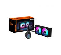 GIGABYTE AORUS WATERFORCE II 240 Refrigerador de CPU líquido AIO - 2x ventiladores ARGB de 120 mm, mecanismo de conexión deslizante, DAISY-CHAIN, compatible con Intel LGA 1851 y AMD AM5