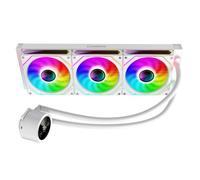 Refrigeración Líquida GameMax ICEBURG 360 DIGITAL WH 385mm 3 Ventiladores LED
