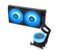 Lian Li Ga Ii Lite Refrigeración Líquida CPU, Negro | Refrigeración líquida CPU AIO 240mm, ARGB direccionable, bomba silenciosa, compatible Intel LGA1700 y AMD AM5