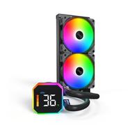 Refrigeración Líquida Montech HyperFlow Digital 240mm Display 2 Ventiladores ARGB silenciosa