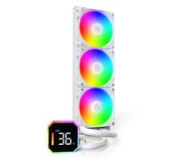 Refrigeración Líquida Montech HyperFlow Digital 360mm 3 Ventiladores Display ARGB Blanca