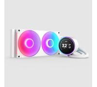NZXT Kraken 280 - AIO Refrigeracion liquida PC para procesador de 280 mm Disipador de calor CPU caja PC - Pantalla LCD 2,36” Personalizable - 2 Ventiladores Core F140 RGB - Color Blanco - RL-KR28E-W1
