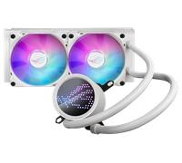 Asus ROG Ryuo III 240 ARGB White Edition Cooler CPU Todo en Uno, Radiador de 400 mm, Asetek 8th Gen, 2 Ranuras para Ventiladores de 120 mm, LED Anime Matrix, Intel LGA 1700, 115x, 1200 y AMD AM4, AM5