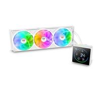 Thermaltake TH360-S V3 ARGB | Refrigeración por agua todo en uno | Pantalla LCD de segmento de 3,95" | Cabezal de bomba giratorio | Ventilador de marco único | Nieve