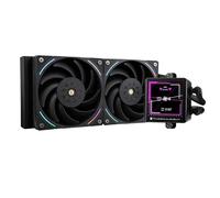 Refrigerador de agua para CPU Thermalright Frozen Vision 240 negro con 3 ventiladores PWM, compatible con AMD AM4/AM5, Intel LGA115x/1200/1700/2011, pantalla LCD IPS de 2,88"