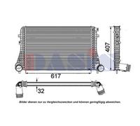 Refrigerador de aire de carga Ladeluftkühler para VW Passat Tiguan Sharan