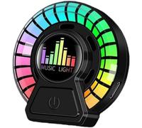 Refrigerador de aire de coche con luz ambiente - Perfume de ventilación de luz rítmica activada por el sonido, decoración de coche controlada por la voz para el perfume y el ambiente