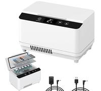 Refrigerador De Insulina Estuche De Viaje Refrigerador De Medicamentos con Temperatura Constante Inteligente De 2-8 ℃, Sistema De Alarma Y Pantalla LED, para Automóvil, Hogar, Viajes,4battery
