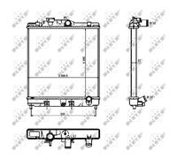 Radiador, refrigeración de motor NRF 526356