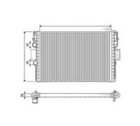 Refrigerador de Refrigeración del Motor VALEO Aluminio 647-452 mm IVECO DAILY