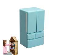 Refrigerador - Escala Doce Creativo Doble Puerta, Juguete Cocina Casa Muebles, Cumpleaños Navidad Pascua | Realista Miniatura Plantilla Encantadora Casa I