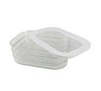 Refrigerador Freshness Keeper Recipiente de preparación de comidas con tapa para carnes, apilable, almacenamiento de alimentos, cajas de alimentos apilables