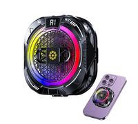 Refrigerador magnético para teléfono - Aleación de aluminio ABS 6.8X6.2X2.6 cm | Ventilador de enfriamiento del radiador del teléfono con pantalla digital Disipación de calor semico