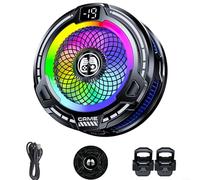 Refrigerador magnético portátil de 30W para teléfonos celulares RGB Enfriamiento ajustable para necesidades de juego (negro)