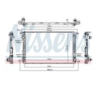 Radiador de agua Aletas refrigeración soldadas 606462 NISSENS para AUDI Q7 A4 B9