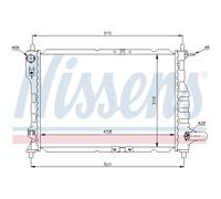 Radiador de agua Aletas refrigeración soldadas 61630 NISSENS para CHEVROLET