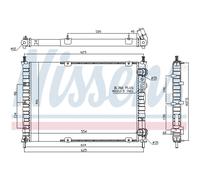 Radiador De Agua Compatible Para Fiat Multipla Bravo I 186 1.9 JTD 182 185 185