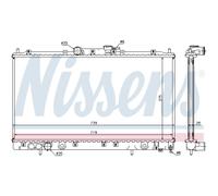Radiador de agua Aletas refrigeración soldadas 62868A NISSENS para MITSUBISHI