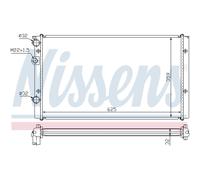 Radiador, refrigeración de motor NISSENS 65248