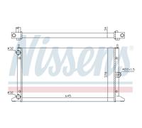 NISSENS 67305 Radiador, refrigeración del motor