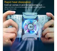 Refrigerador para teléfono SUSUchens, eficiente y silencioso, con succión magnética, 5V/2A Tipo-C, radiador semiconductor ABS para juegos - Negro