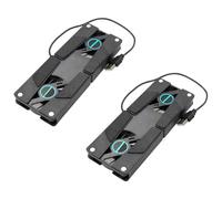 Refrigerador Portátil para Portátil Plegable USB, Abs Negro, 2piezas
