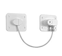 Refrigerador - Seguridad infantil, a prueba de bebés, protección de gabinete, correa de bloqueo segura con alambre de acero inoxidable, seguridad resistente para puertas de refrigerador, cajones