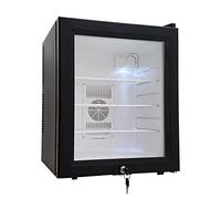 Refrigerador y enfriador de bebidas para 60 latas con puerta de cristal, mini refrigerador compacto con estantes ajustables en acero inoxidable negro