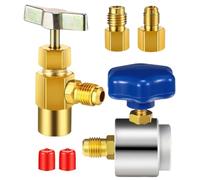 Refrigerant Can Tap, Quick Connector Refrigerant Coupler Adapter, Attachments Hand Tool, Ergonomic Design Home Appliance Maintenance, Automotive Repair Copper