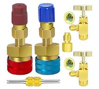 Refrigerant Hose Connector - Quick Coupler Fittings R1234YF to R134A | High Low Side Conversion Adapter, Manual Replacement Kit, Automotive AC Maintenance Tools for Garage Repair, durble Air