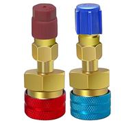 Refrigerant Hose Connector - Quick Coupler Fittings R1234YF to R134A | High Low Side Conversion Adapter, Manual Replacement Kit, Automotive AC Maintenance Tools for Garage Repair, durble Air