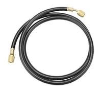 Refrigerant Hose High Pressure Durable Air Conditioning Fluoride Tube for Coolant Refrigerant Adding Tool 1/4SAE Interfaz Black 150 x 1,5 cm