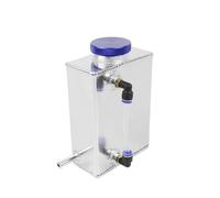 Refrigerante Depósito Tanque Refrigerante Universal Aluminio Para Radiador 600 Ml Con Indicador Nivel Tanque Expansión Refrigerante(Azul)