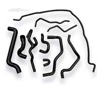 Refrigerante manguitos Compatible Con SAAB Para 9-5 2.0T B205 B235 2002-2010 Manguera De Calentador Radiador Refrigerante Silicona Mangueras Radiador Motor Automóvil OEM: 4899449 55558952 55558930(Bla