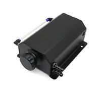 Refrigerantes Del Motor Tanque Desbordamiento Radiador Refrigerante Motor Aleación Aluminio Universal 1000ml/2000ml Cuadrado 1L/2L Con Tapón Drenaje(2L-Black)