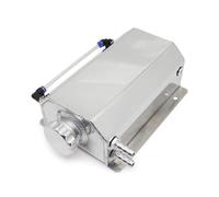 Refrigerantes Del Motor Tanque Desbordamiento Radiador Refrigerante Motor Aleación Aluminio Universal 1000ml/2000ml Cuadrado 1L/2L Con Tapón Drenaje(2L-Silver)