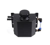 Refrigerantes Del Motor Tanque Desbordamiento Refrigerante Aluminio Universal 1L Con Tapón Drenaje, Expansión Depósito Tanque Aceite Respiradero(Negro)