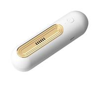 Refrigerator Deodorizer - Fridge Purifier for Food Storage, Rechargeable Device with Silver Gold Housing Odor Absorbing System & Compact 5VDC Charging Design for Kitchen Pantry Apartment Dorm