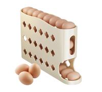 Refrigerator Egg Rack - Refrigerator Egg Roll Down Organizer, Eggs Storage Racks, Anti Slip Auto Rolling Easy Access Space Saving Large Capacity, Eggs Holder Roll Down Container For Home Dorm