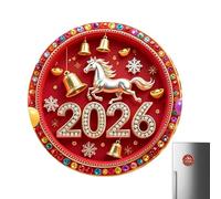 Refrigerator Magnets 2026, 2D Magnetic Horse Home Decor, Spring Festival Animal Magnets for Kitchen, Living Room, Door, Locker, Wall, Office, Whiteboard, Party Celebrations Holiday Decoration