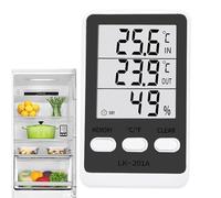 Refrigerator Temperature Gauge, Outdoor Hygrometer Thermometer, Water Temperature Humidity Meter for Fish Tank Food Storage Catering Kitchen Warehouse Freezer Cooler, 10 x 6 cm