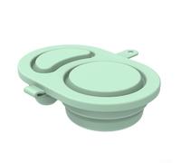 Refrigerio de silicona reutilizable compacto con compartimento de contenedores, diseño de doble tapa para aperitivos, salsas, apto para lavavajillas, a prueba de fugas, caja de almacenamiento de