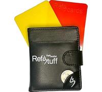 RefStuff RefSwallet - Cartera de Piel para árbitro de fútbol (Incluye Hojas a Juego, Monedas y Tarjetas Rojas, Amarillas, Azules y Verdes)