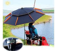 Refue Sombrilla Antiviento para jardín, Piscina, terraza,Parasol de Playa Exteriores,inclinable, protección UV paragua de Pesca Grande (Size : 260CM/8.5ft)