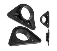 Refuerzo de fregadero, 2 piezas, negro, de ABS, tamaño estándar con orificio interior de Ø 36,5 mm, estabilizador de grifería para fregaderos de pared fina de acero inoxidable