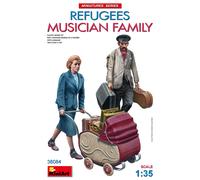 Refugiados. Familia De Músico 1:35 Kit Modelo De Plástico MINIART