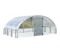 Refugio cerrado Mottez, H x A 2370 x 5840 mm, aspecto metálico